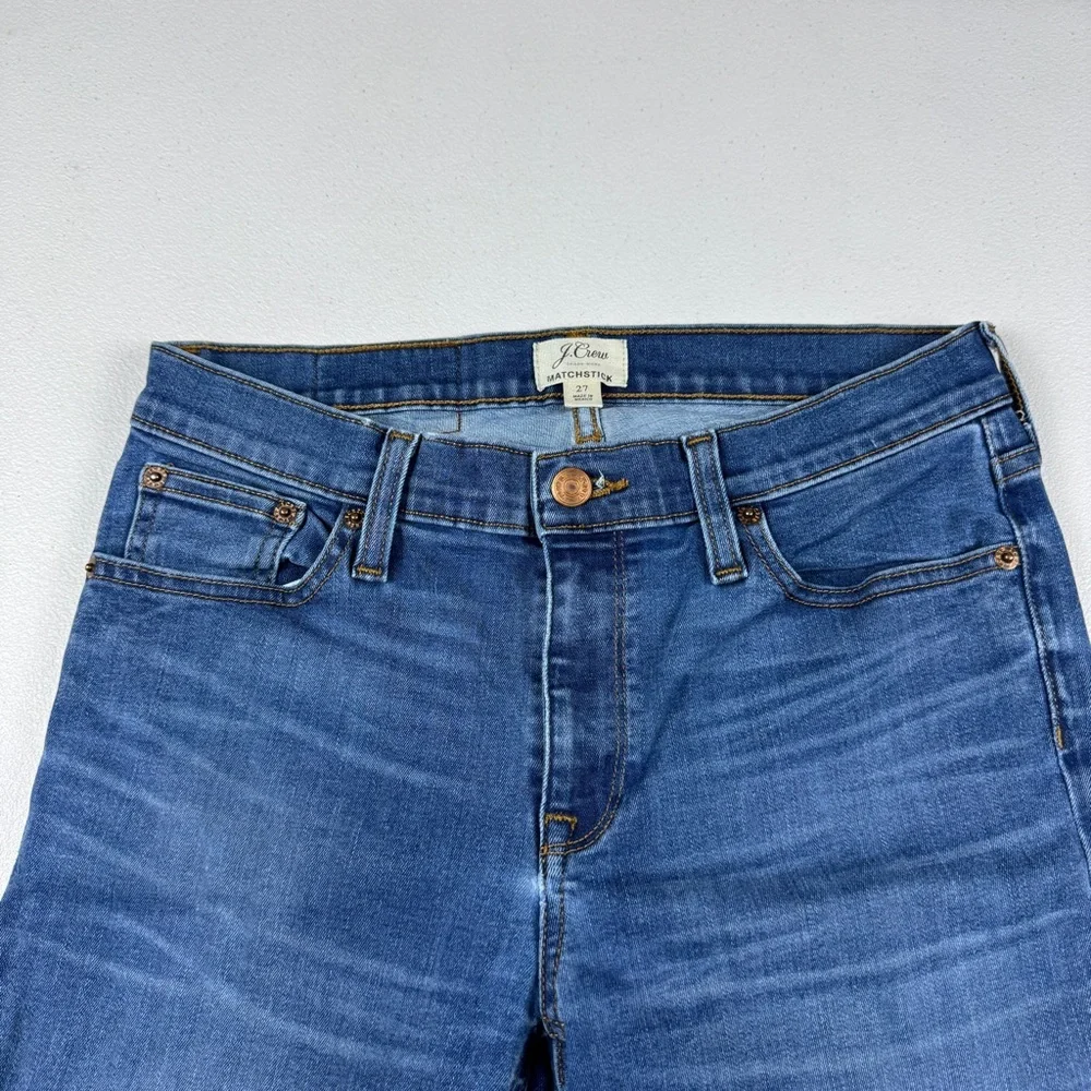 J Crew Jeans Womens 27 Matchstick Straight Leg Style E0070‎ Blue Denim